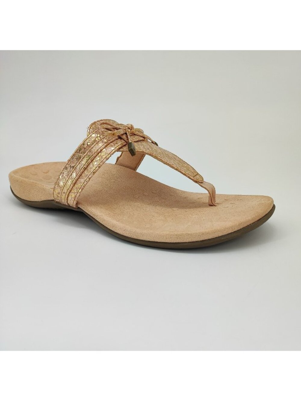 Vionic Amaya Women's Size 9 Wide Sandals Synthetic Beige Orthotic Strap TVW5687